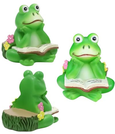 Salyeeluly Animal Plant Pot Feet - Frog Shape Pot Feet for Planter | Set of 3 Decorative Planter Risers for Garden Kitchen, Resin Animal Statue Patio Decoration