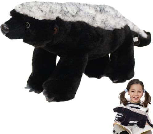 Peluche Di Tasso | Peluche Di Tasso Realistico Nero, Morbido Peluche Di Tasso Di Miele,Regali Di Bambole Animali Di Simulazione Da Collezione Per Bambini, Ragazzi E Ragazze