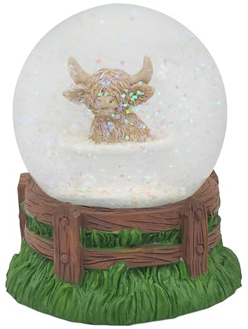 Lesser & Pavey Highland Cow Soaking Waterglobe Home Decor Figurine | Relaxing Design, Decorative Display, Charming Collectible, Home Accent, Thoughtful Gift
