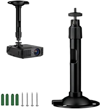 MxSplorion Beamer Halterung, Mini Beamer Deckenhalterung mit 1/4 Gewinde, Aluminiumlegierung Verstellbare Projektor Wandhalterung für Mini Beamer, Digitalkamera, Kamera, Schwarz