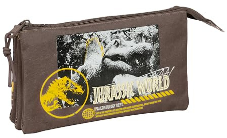 safta Jurassic World Federmäppchen für Kinder, ideal für Kinder im Schulalter, bequem und vielseitig, Qualität und Widerstandsfähigkeit, 22 x 3 x 12 cm