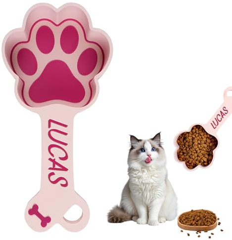 Cuvette à nourriture personnalisée pour animaux – Verre doseur sur mesure pour chien, conception ergonomique, distributeur de croquettes pour amateurs de chiens (os à mâcher)