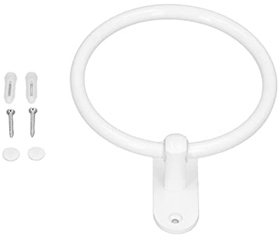 Taidda Badezimmer-Handtuchhalter, Robustes Aluminium, Platzsparend, für Hotel und Zuhause, Wandmontage, Handtuchringe, weiß, Eleganter Stil (Aluminiumlegierung, 9,4 X 16,3 cm)
