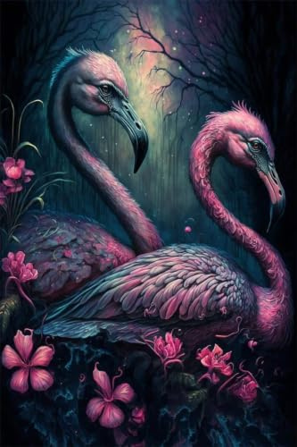 Puzzle 1200 Pieces 75x50 cm Fleur Flamant Rose Puzzles, Jeu de Création et Logique, Jeux éducatif Défi Jouets Activité Familiale Parfaite Puzzle 1200 Pièces Adultes