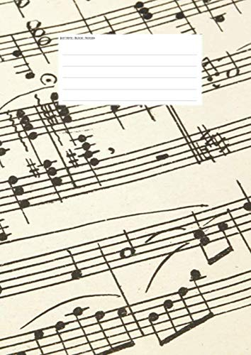 Hefte - Blöcke - Notizen: Design Noten, Notenheft, 50 Seiten, 12 Systeme, DIN A4