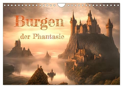 Burgen der Phantasie (Wandkalender 2026 DIN A4 quer), CALVENDO Monatskalender: Mittelalterliche Burgen in einer fesselnden KI-Phantasiewelt (CALVENDO Kunst)