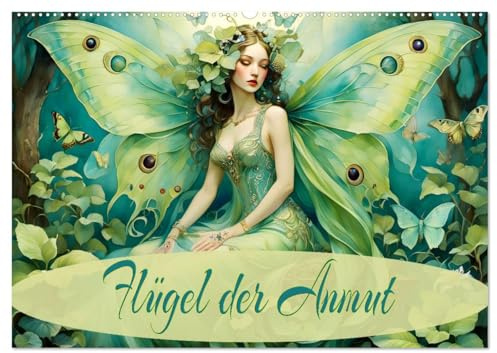 Flügel der Anmut (Wandkalender 2026 DIN A2 quer), CALVENDO Monatskalender: Mit Nachtfalter Lady durch das Jahr. (CALVENDO Kunst)
