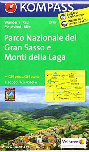 Parco Nazionale del Gran Sasso e Monti della Laga: Wanderkarte mit Radtouren. GPS-genau. 1:50000 (KOMPASS Wanderkarte, Band 2476)