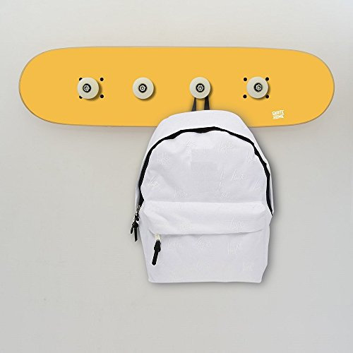 SKATE HOME Accessoire de décoration Parfait pour la Salle d'un Skateur - Porte Manteau Jaune