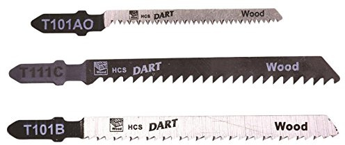 DART DJB22 T301DL Wood Cutting Jigsaw Blade, Silver, Set of 5 Piece