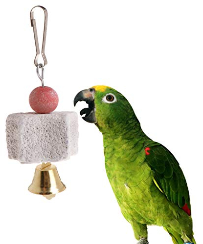 YFairy Mineralstein - Papagei Mund Zähneknirschen Sternform Reinigung Hängender Käfig Molare Spielzeug Vogel/Hamster/Kleintiere Wellensittich Nymphensittich
