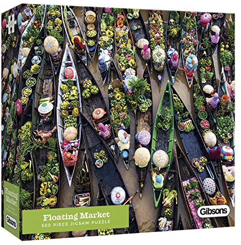 Gibsons White Logo Collection Floating Market Puzzle 500 Teile
