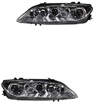 Halogen Scheinwerfer Set links & rechts Hauptscheinwerfer Frontscheinwerfer H1/chrom mit Elektromotor für Model 6 Station Wagon GY GG