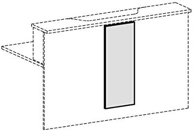 Designblende zur Befestigung an Vorwandelement, Onyx