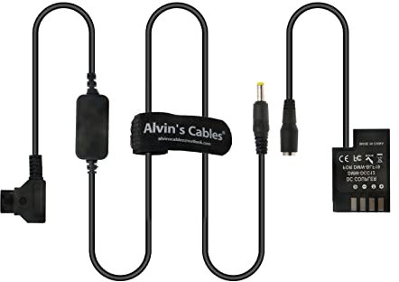 Alvin's Cables DMW-DCC12 DC Coupler Dummy Adapter Battery to D-Tap Cable for Panasonic DMC GH5 GH4 GH3
