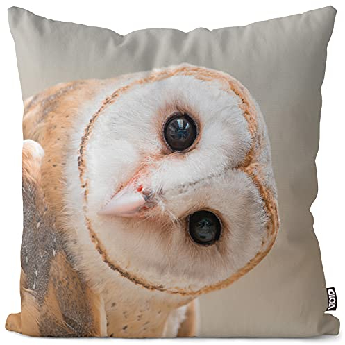 VOID Eule Vogel Wildtier Kissenbezug Kissenhülle Sofakissen Kissen Deko Outdoor-Kissen Dekokissen, Kissen Größe:50 x 50 cm