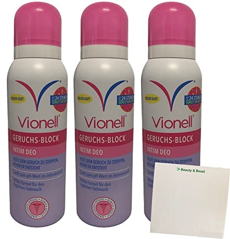 Vionell Intim Mild-Deo 3er Pack (3x125ml Flasche) + usy Block