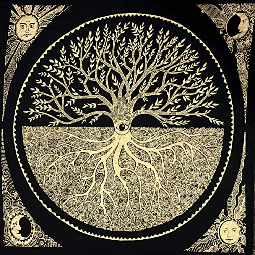Indian Consigners Augenbaum des Lebens Altar Tuch Hexerei Hexerei Tischdecke Ändern Heilig Tischtuch Spirituell Buchstabieren Hexe Tarot-Spread 36