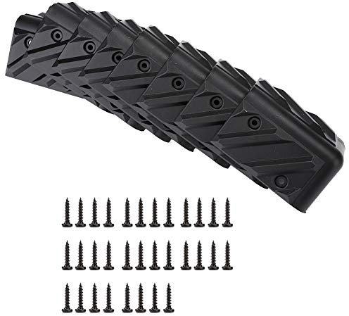 8Pcs Speaker Cabinet Corner Protectors, Plastic Right-Angle Corner Protector for Cabinet Guitar Amplifier Stage Speakers