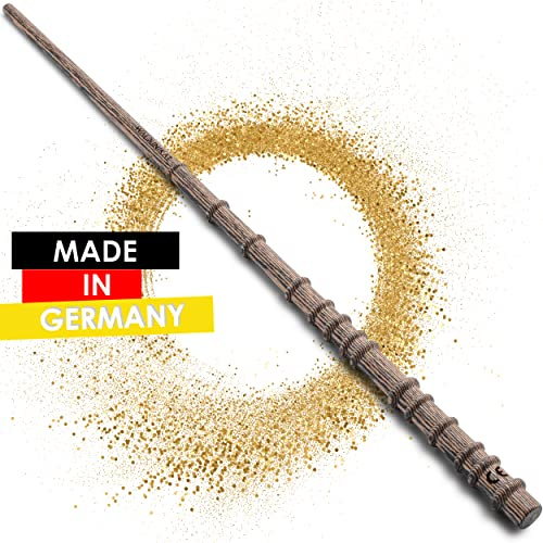WALDUNIKAT® Baguette magique en bois – Fabriquée en Allemagne – Jouet, cadeau d'anniversaire, décoration, costume pour adultes, enfants, femmes, hommes, filles (n° 3 – Bois stratifié)