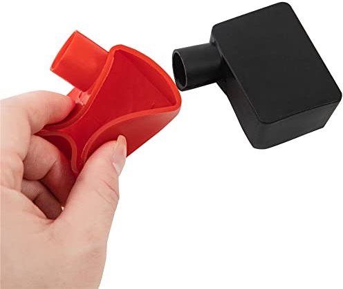 Batterie Polabdeckung Pol Schutzkappe, 1 Paar Autobatterie Polabdeckung Batterieklemme Schutzabdeckung PVC Gummi Batteriepolabdeckung Batteriepol Isolator Negative Positive Isolierung Schutzkappen