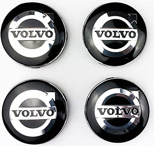 Nemeae Nabendeckel 4 STÜCKE 60mm für Volvo V40 V60 V90 S60 S40 V70 XC70 XC60 XC90 Car Rad Center Hub Cap Auto Styling Felgen Abdeckung Badge Emblem Aufkleber Radnabenkappen