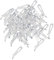 predolo 200 pièces Pince Crocodile Transparente, Pinces à Chemise 38/40mm Pince à Emballage de Fixation de Chemise, Pinces à Linge en Forme de U pour, Plat sans Dent 38mm