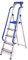 Escalera de 5 peldaños Secure Pro, aluminio reforzado, seguro con rampas, estante portaherramientas, altura plataforma 112 cm, carga 150 kg Hostrom
