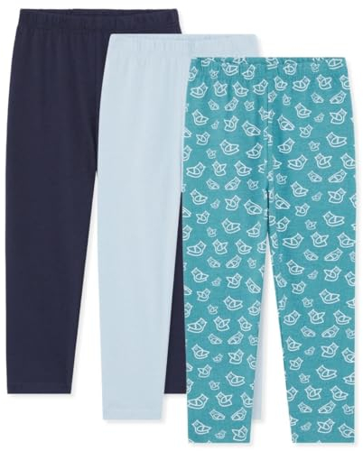 Bramble & Bear Unisex Baby (3er-pack) Weiche Für Und Kleinkinder Leggings, Blau Sortiert, 9-12 Monate EU