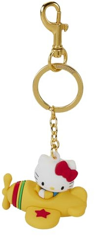 Loungefly Hello Kitty Schlüsselanhänger zum 50. Jahrestag, klassische Figur aus Silikon