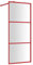vidaXL Paroi de douche avec verre ESG transparent rouge 90x195 cm, paroi de douche, parois de douche, cabine de douche, cloison de douche