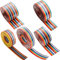 VISSQH 5 Rollen 10/14/16/20/25 IDC-Flachbandkabel,Flat Ribbon Kabel, Flachbandkabel Bunt,für 2,54-mm-Stecker (2 Meter/Rollen)