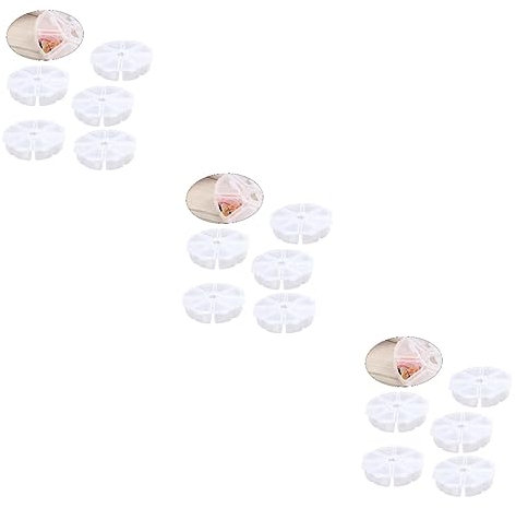 GaRcan 5 Pcs 8 cosmetic Storage Storage Box medicine box jewelry container beaded nail stuff organizer Component round desktop glass drill earrings manicure