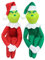 Claofoc Grinch Kuscheltier Christmas Elf Plüschtier Grinch Figur Weihnachtself Puppe Zweiteiliges Set Grinch Plüschtier auf dem Tisch Schreibtisch Regal