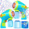 Sloosh 2 Packs Light Up Luftschiff Seifenblasenpistole für Kinder, mit Seifenblasen Nachfülllösung, 10000+ Seifenblasen, 10 Löcher Seifenblasenmaschine Pistole für Kleinkinder