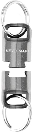 KeySmart MagConnect Pro Magnetic Key Holder for Purse, Key Chains for Car Keys - Detachable Key Ring Quick Release Keychain for Men - Mens Key Chain Rings Heavy Duty Key Ring - Titanium EDC (1-Pack)