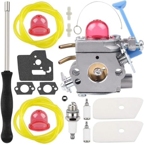 ZAMDOE 128LD Kit de carburador para Husqvarna 124C 124L 125R 125RJ 125LDX 128C 128CD 28cc cortadora de hilo para Jonsere BC2128 CC2128 reemplaza para Zama C1Q-W40A C1Q-W38 545081848 con filtro de aire
