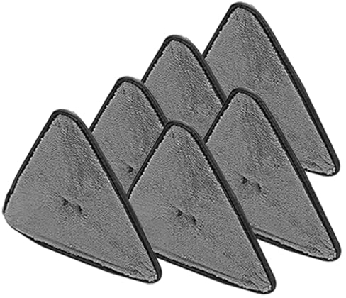 Dekohome 6 Recambios para Mopa con Cabezal Triangular de 27x27x27, Mopas de Limpieza Suelos, Recambios para Mopa de Fibra Fina y Densa. Limpieza Eficaz y Completa de Las Superficies