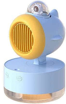 CENMEN Ventilador portátil de refrigeración por pulverización USB Mini ventilador turbina de escritorio Humidificación de aire frío Ventilador de pulverización multifuncional Luz -A