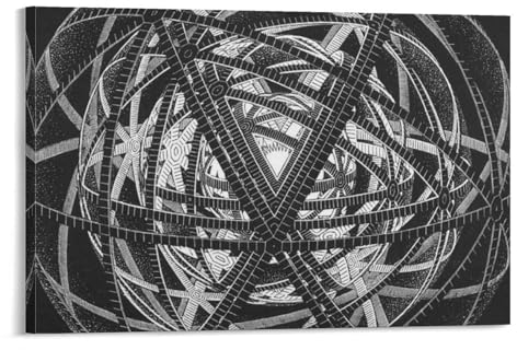 MC Escher Poster, Kunstwerke, Leinwandposter, Wandkunstdrucke, moderne Dekoration, 50 x 75 cm