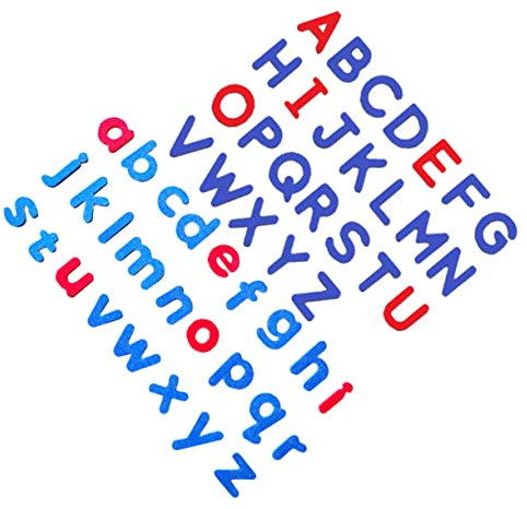 BCOATH Alphabet Kühlschrankmagneten 52 Stück Groß Und Kleinbuchstaben Magnetische Lehrreiche Buchstaben Für Kinder Küche Schule