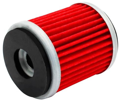 OUCHAO 2 Stücke Motorrad Ölfilter Passend for MT125 YZF R125 R15 VP125 YP125 Xmax XG250 XT250 YBR250 CZD300 T110 Crypton Tricity 292(Red)