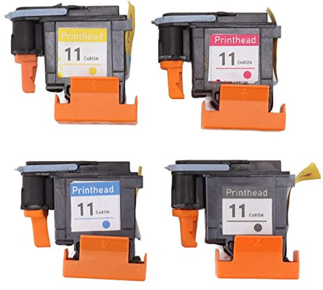 Xiuganpo 4 Stück Druckkopf, Stabiler und Zuverlässiger Druckkopf-Druckkopf-Ersatz für Designjet 100 110 111 500 510 800 813 850 Drucker, Hochwertiges ABS-Material