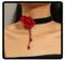Resweky Vintage Velvet Choker Collier Fleur Rouge Collier Colliers Court Party Colliers Accessoires Bijoux Réglable pour les Femmes, free size, Métal, Sans objet