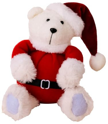 Sitzender Bär, Plüschfigur, Weihnachts-Thema, für saisonale Partys, Tischdekoration, Sammelfigur