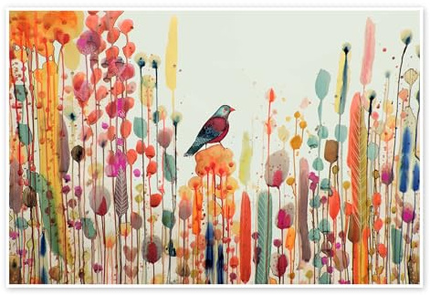 Posterlounge Lebensfreude Poster | 100 x 70 cm von Sylvie Demers Orange Wandbilder Wanddeko