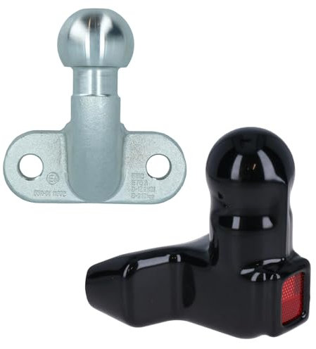 AB Tools 50mm Heavy Duty Tow Ball For Tow Bar Hitch High Reach Silver + Reflective Cover