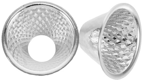 iplusmile 2 Stück Lauflichter LED Lichtreflektorbecher aus Aluminium Silber für Taschenlampen Spotlight Design Verstärkte Beleuchtung Ersatzteil für Notfälle