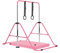 M.J COMFY-LIFE Kids Gymnastics Bar with Mat – Adjustable Easy Assembly Training Kip Bar Horizontal Bar for Home, Gymnastics Equipment for Kid 5-12 years (Pink)