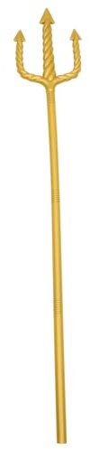 Ipetboom Atuendo de Tridente Dorado, Tenedor de de Plástico Desmontable para Fiesta de Halloween, Accesorio de Cosplay de 48.42 Pulgadas para Adultos y Niños